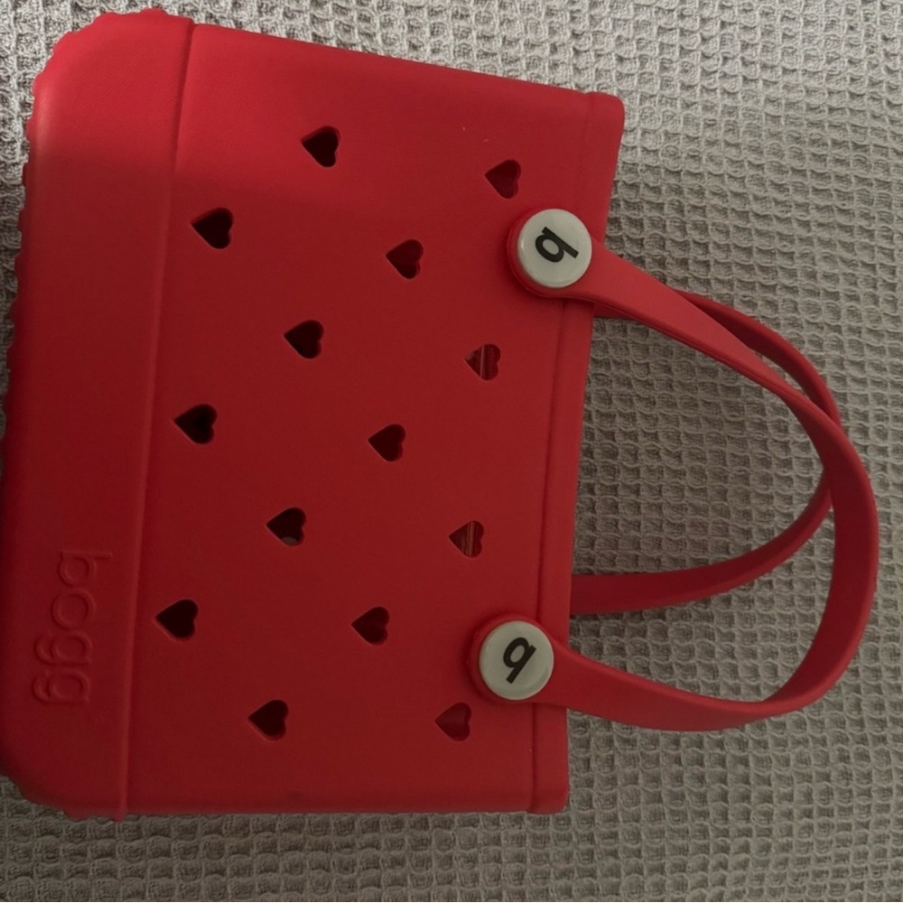 BOGG BAG Red Heart Cutout Tote